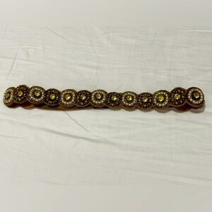 ANTHROPOLOGIE Beautiful embellished gold belt